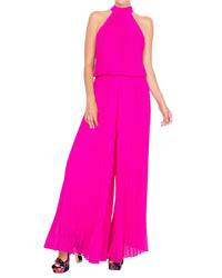 Wild Orchid Pleat Jumpsuit - Magenta