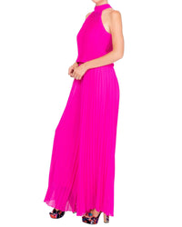 Wild Orchid Pleat Jumpsuit - Magenta