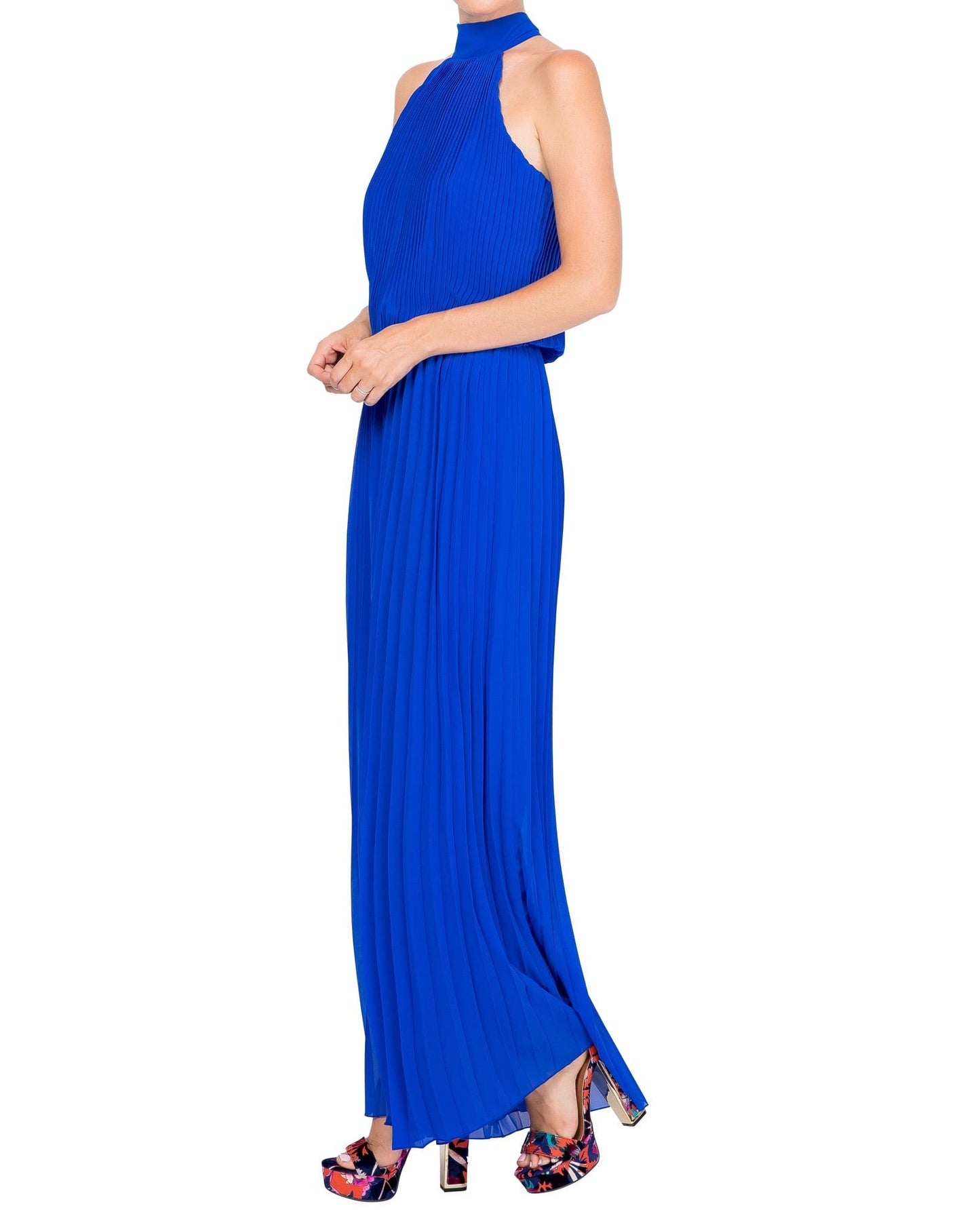 Wild Orchid Pleat Jumpsuit - Royal