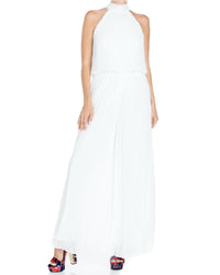 Wild Orchid Pleat Jumpsuit - White