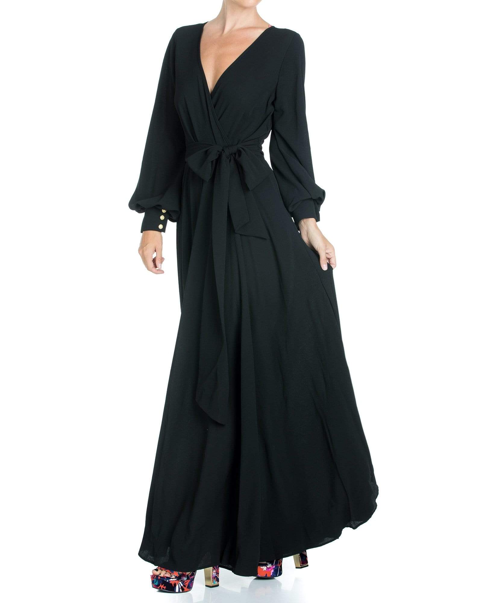 LilyPad Maxi Dress - Black - Meghan Fabulous