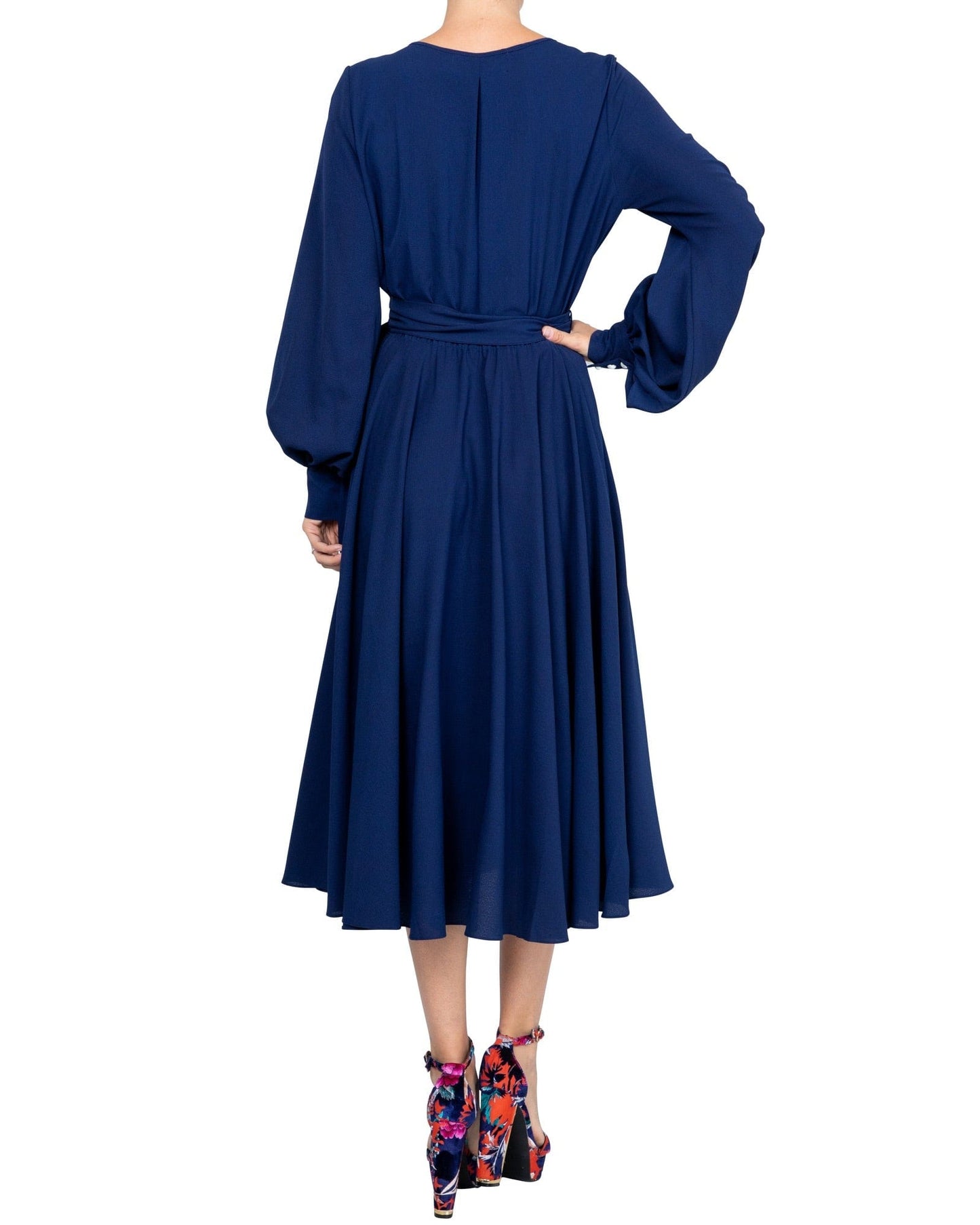 LilyPad Midi Dress - Navy