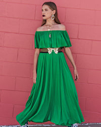 Morning Glory Maxi Dress - Emerald